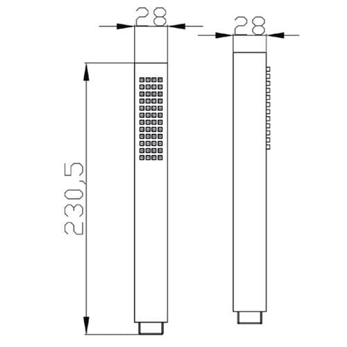 Premier Bathrooms Minimalist Square  Handset HO310