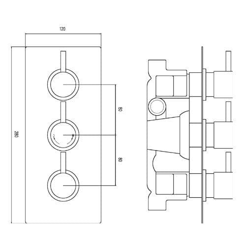 Premier Bathrooms Quest Triple Thermostatic Shower Valve QUEV53 Spare Parts