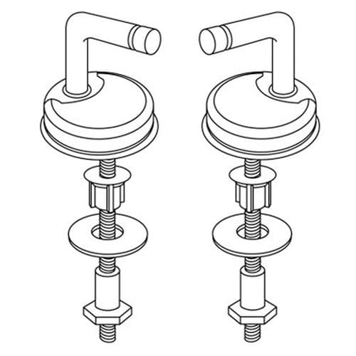 Pressalit Bottom Fix Toilet Seat Hinge Set D07999