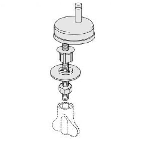 Pressalit Bottom Fix Toilet Seat Hinge Set D15999