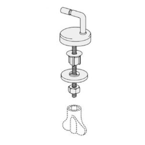 Pressalit Bottom Fix Toilet Seat Hinge Set UN9999