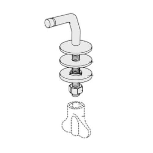 Pressalit Bottom Fixing Toilet Seat Hinge Set B33P999