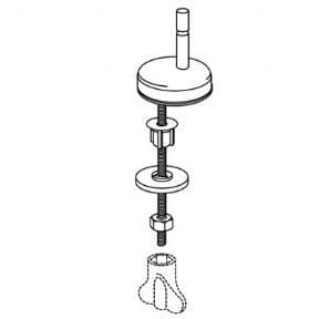 Pressalit Bottom Fixing Toilet Seat Hinge Set D05999