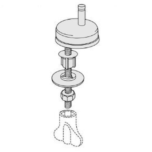 Pressalit Bottom Fixing Toilet Seat Hinge Set D72999