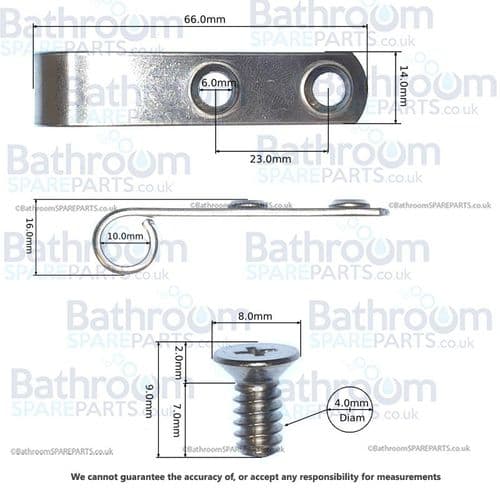 Pressalit Set Of Straps & Screws - A9108
