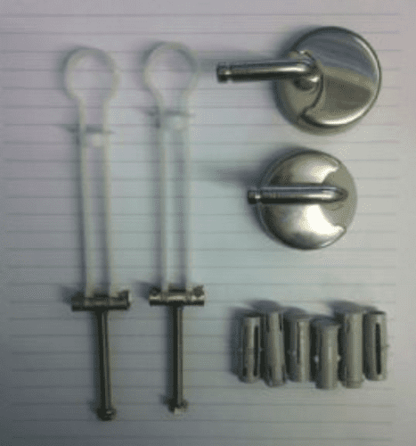 Pressalit Tivoli 2 Top Fixing Toilet Seat Hinge Set BQ4999