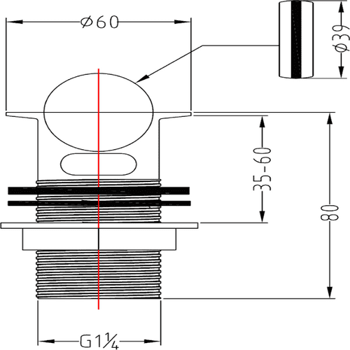 Pura Basin Flip Waste Slotted FW100