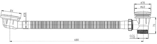 Pura Bath Clicker Waste CB106