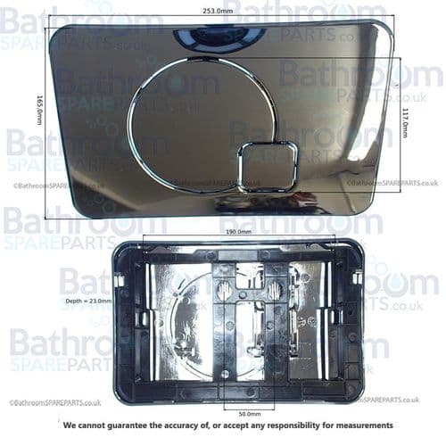 Pura Bathrooms Chrome Push Button 0976QC