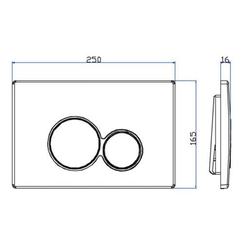 Pura Chrome Round ABS Flush Button AFB-RO