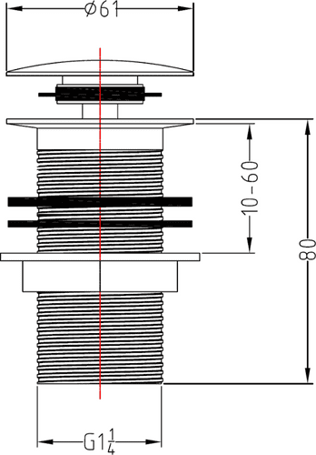 Pura Large dome basin clicker waste unslotted CB002