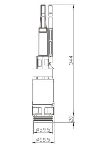 Pura Replacement flushing mechanism for concealed cistern 298D