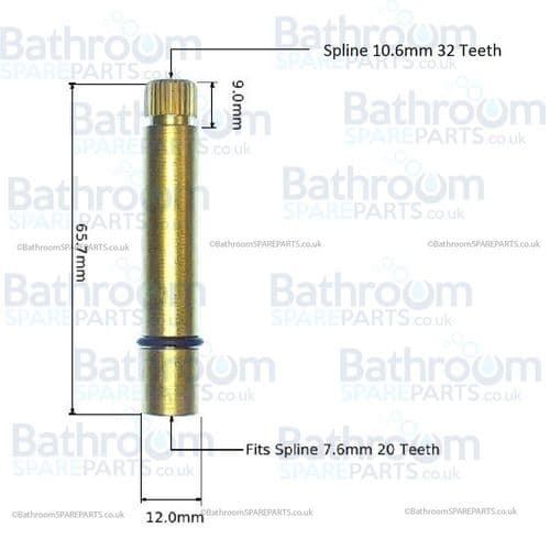 Pura Replacement Outer Extension Spindle DCTC1002