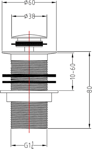 Pura Small dome basin clicker waste unslotted CB103