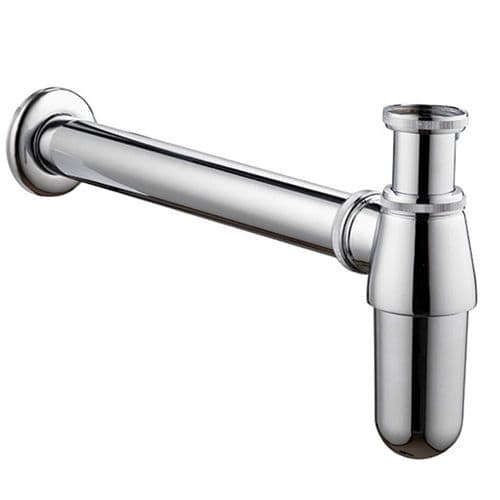 Pura Traditional 1 1/4" Chrome Bottle Trap and Pipe TB200