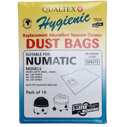 Qualtex Qualtex Hygienic Replacement Numatic Dust bags SDB373