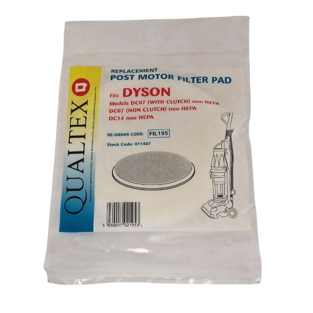 Qualtex QUALTEX replacement Post Motor Filter Pad 011407
