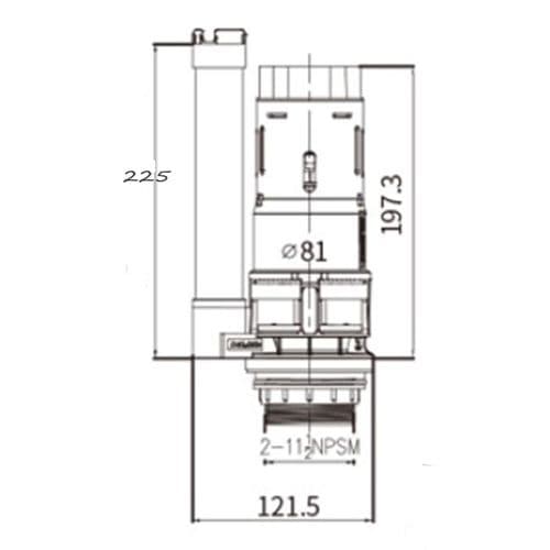 R&T 200mm Dual Flush Valve A24152