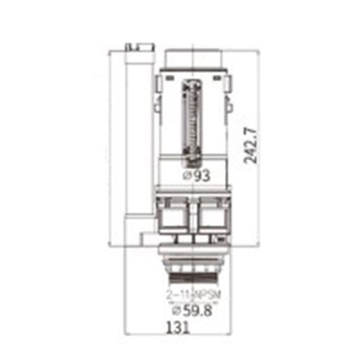 R & T Medium A2423M Dual Flush Valve Flush Valve AF042700-0011