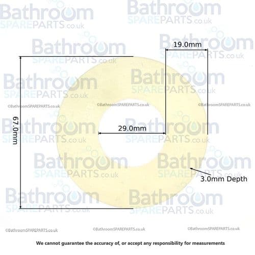 R&T RA2407003  A2432 Spare Flush Valve Diaphragm Washer AF042700-L3