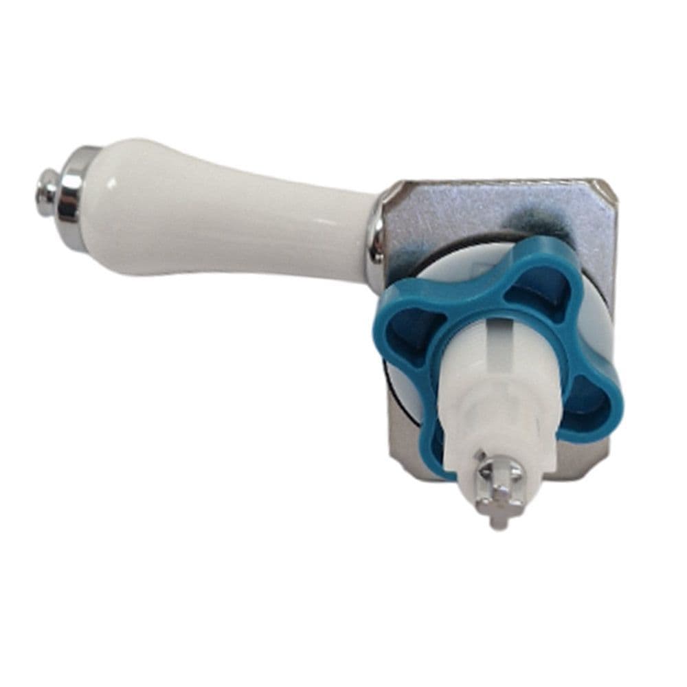 R&T Traditional Cable Lever Handle Chrome/White Ceramic AF42700-L8