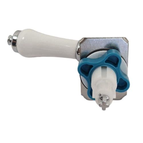 R&T Traditional Cable Lever Handle Chrome/White Ceramic  AF42700-L8