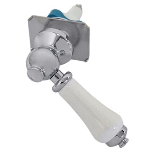 R&T Traditional Cable Lever Handle Chrome/White Ceramic AF42700-L8