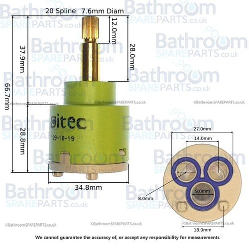 Ramon Soler 4000 Diverter Cartridge 210849