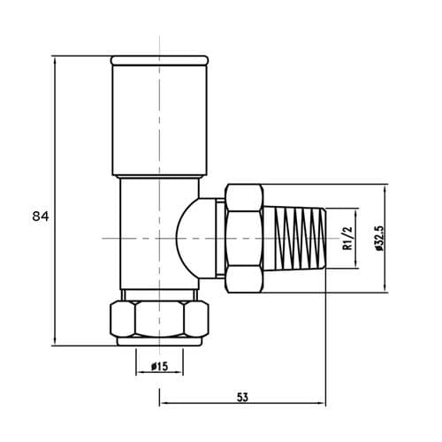Reina Portland Pair 15mm angled Valve Brushed Chrome VLV-PRT/AB