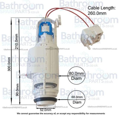 Replacement Dual Flush Valve Siphon For 0.82M / 0.98M WC Frame 20-0088 SP