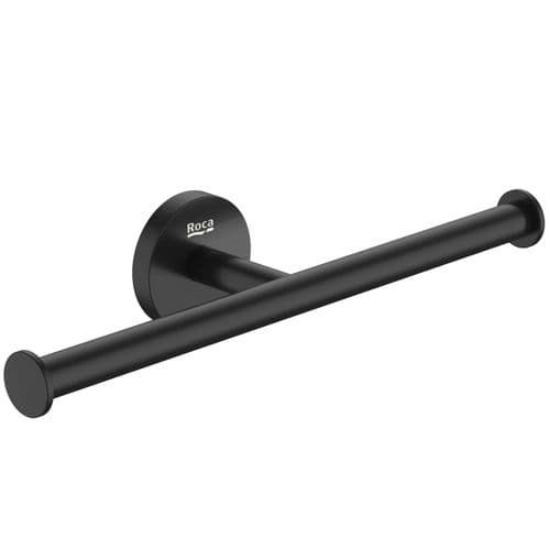 Roca Hotels Double Toilet Roll Holder Matt Black A817583C40