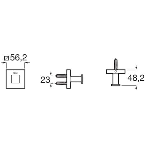 Roca Hotels Robe Hook Chrome A817601C00