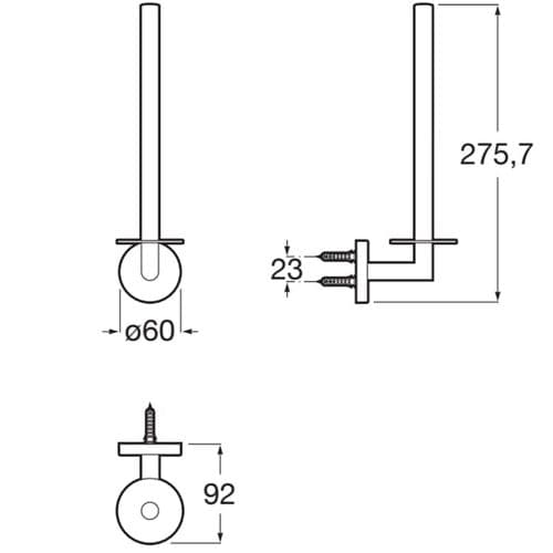Roca Hotels Spare Double Toilet Roll Holder Chrome A817585C00