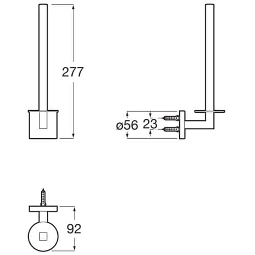 Roca Hotels Spare Double Toilet Roll Holder Chrome A817614C00