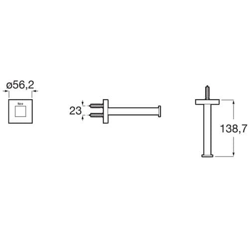 Roca Hotels Spare Toilet Roll Holder Chrome A817615C00