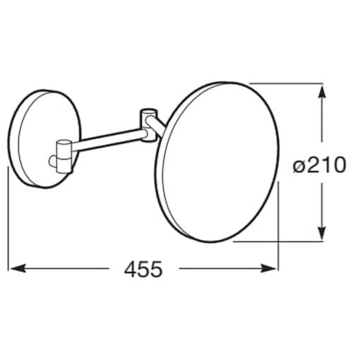 Roca Hotels Wall Mounted Magnifying Mirror with Articulated Arm A816381001