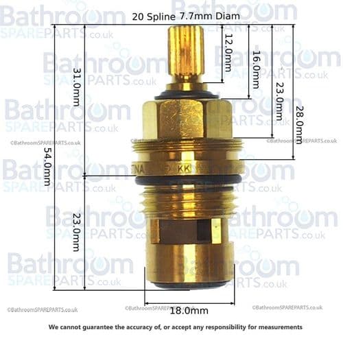 Roca Loft Column 1/2" Half Turn Cartridge Clockwise Close AG0239900R
