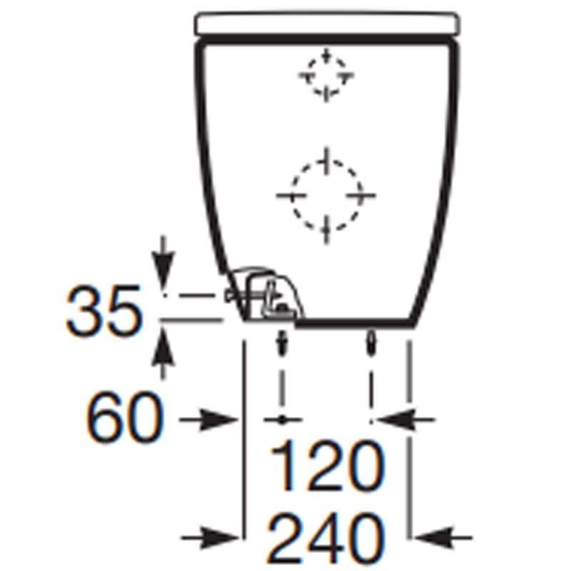 Roca MERIDIAN-N Single Floorstanding Rimless WC With Dual Outlet 