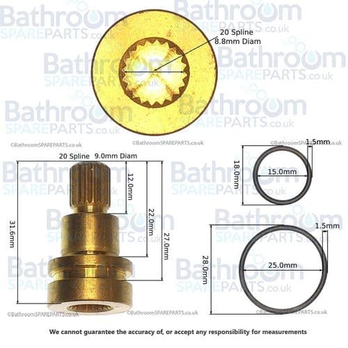 Roca Thesis T 5A1150 Replacement Diverter Cartridge AG0024703R