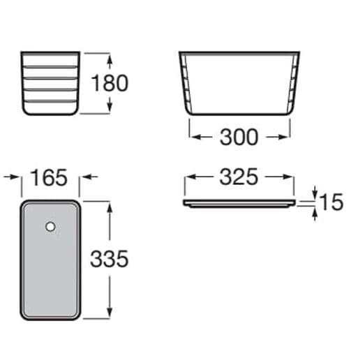 Roca Tura Small Felt Box with Cork Cover A818025N10