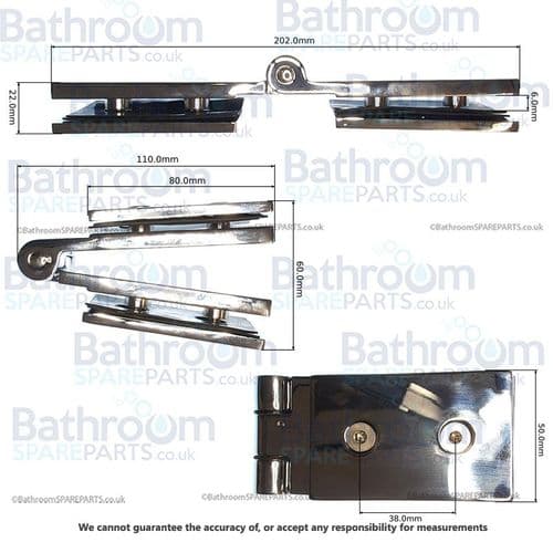 Roman Showers Innov8 Bifold Shower Screen Hinge RMC0405