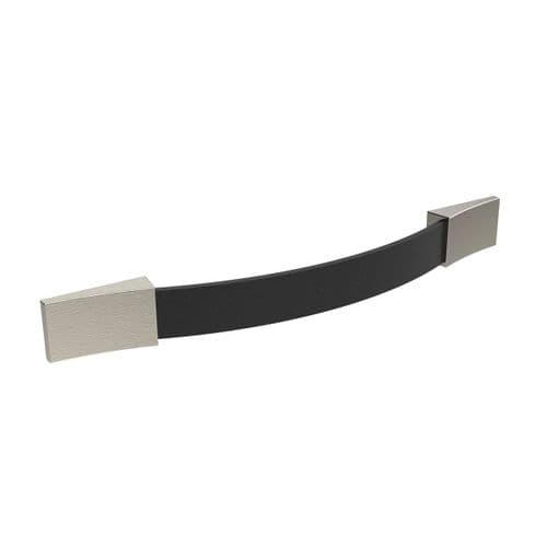 Saneux Cairo Handle 224mm In Black Leather HDL10.MB