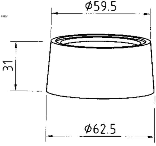 Saneux Chrome 30mm Spacer Collar for Basins without Overflows AC100