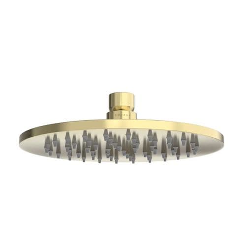 Saneux Cos 200x8mm Round Shower Head Brushed Brass CO226.BB