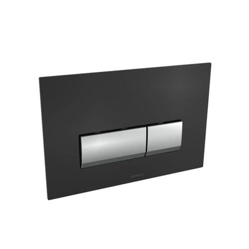 Saneux Flushe 2.0 Square Glass Flush Plate Black FP152