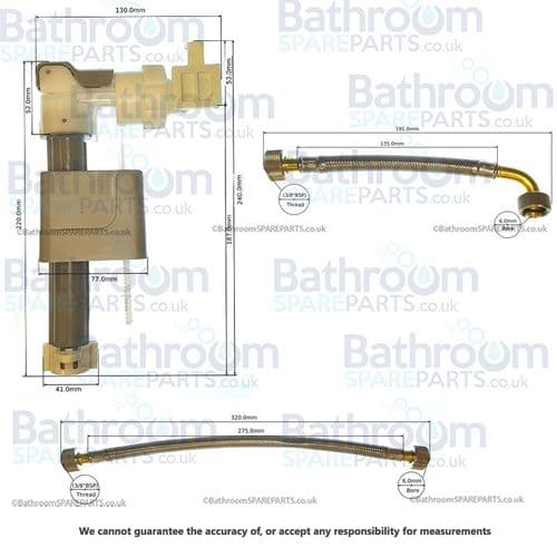 Saneux Flushe Fill Valve & Hose SP.FL.043