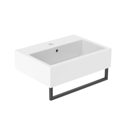 Saneux Matteo 50cm Towel Rail Matte Black MAT50RB