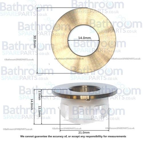 Saneux Overflow Cover For Washbasins Brushed Nickel OC03