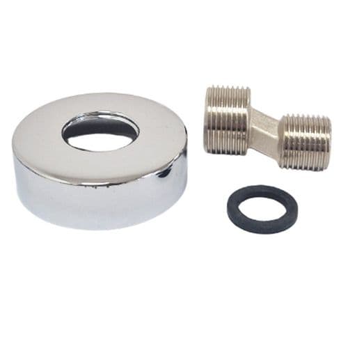 Shower Chrome Shroud with 45mm Union Offset 3/4 x 1/2" BSPU005