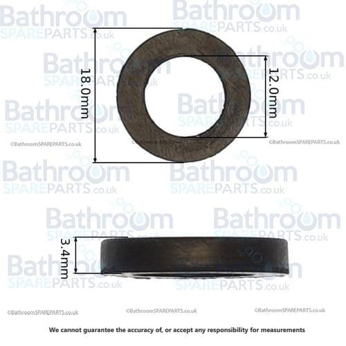 Shower Hose Washer 1/2" BSP 12mm Bore  SHW020